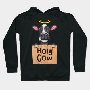 Cute adorable funny cow looking Holy Cow Hoodie